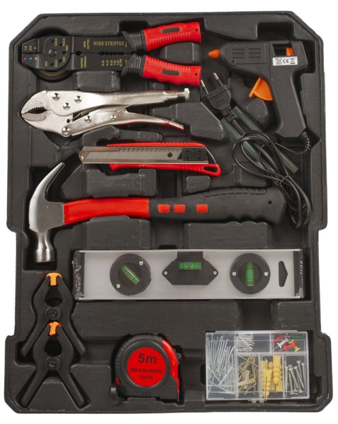 Sada nářadí s Gola sadou 1/2" a 1/4", 187 ks - AH187012