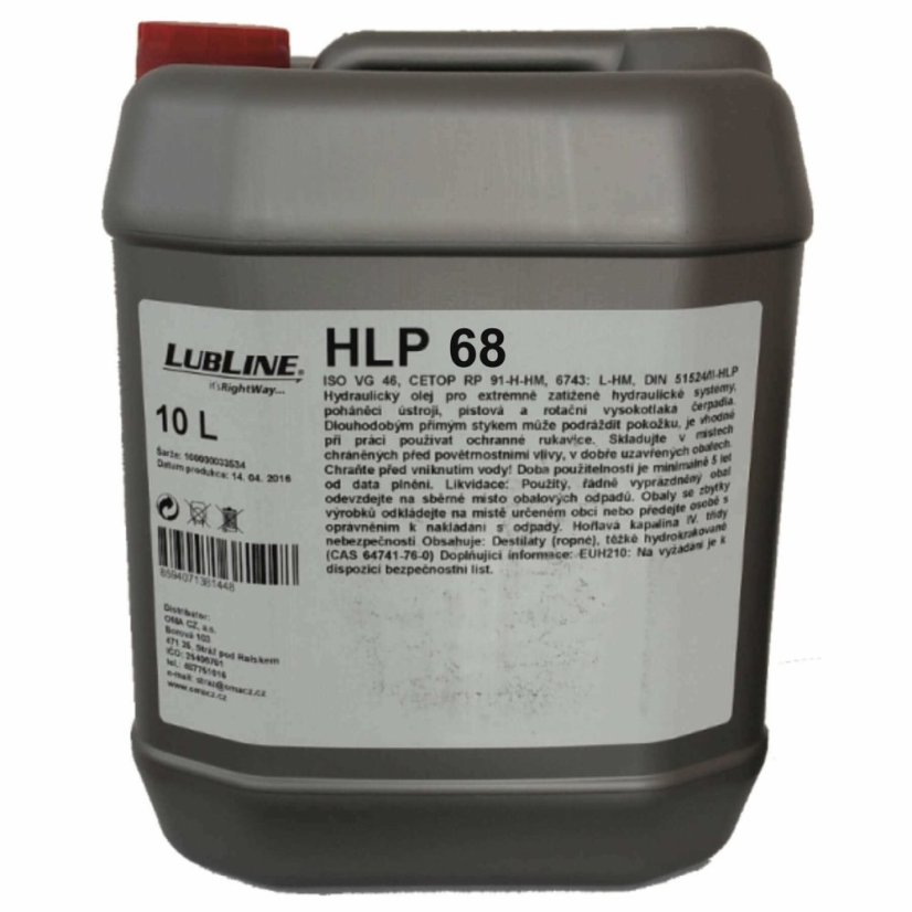 Hydraulický olej HLP 68 LUBLINE Hydraulický olej HLP 68 LUBLINE