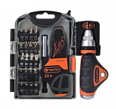 Sada bitů s ráčnovým šroubovákem, 22 ks - TC900224