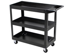 Policový vozík na kolečkách, 3 police, nosnost 100 kg - HT490021