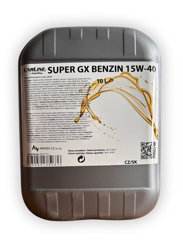 Motorový olej 15W 40 CARLINE SUPER GX BENZIN -10 l