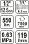 Utahovák pneumatický 1/2" 550 Nm - YT-09511