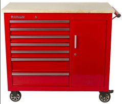 Pojízdný pracovní stůl / skříňka na nářadí s pracovní deskou - TBR-L4407E-X