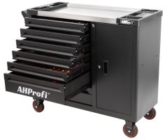 Dílenský vozík Expander s nářadím, 7 zásuvek a skříňka, 286 ks - AH0778