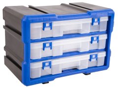 Plastový organizér, 3 uzavíratelné boxy - MW1803