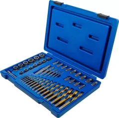 Vytahováky zalomených šroubů a poškozených matic, 49 ks, 2 - 18 mm - B70329