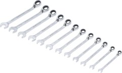 Sada očkoplochých ráčnových klíčů, 8 - 19 mm, 12 ks - BGS 30008