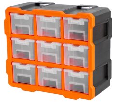 Plastový organizér, 9 uzavíratelných boxů - TC320674