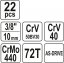 Gola sada 3/8", 22 ks - YT-38561