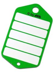 Zelené Plastik visačky na klíče, velké 100 ks - 434040140
