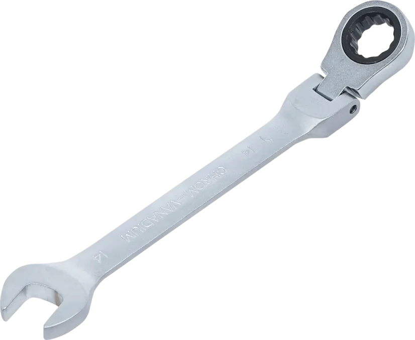 Ráčnový očkoplochý klíč 14 mm s kloubem, BGS - B6714