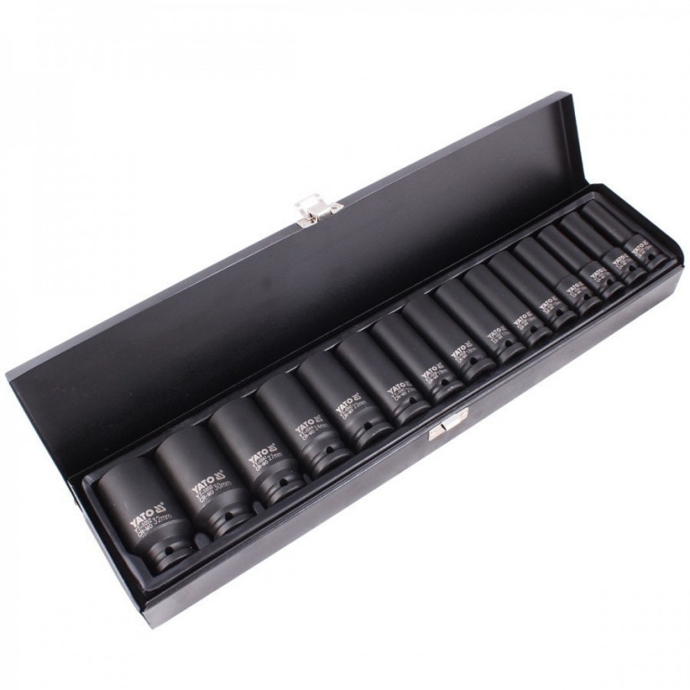 Sada kovaných vnitřních nástrčných klíčů 1/2" šestihranné hluboké 15 ks YATO - YT-1055