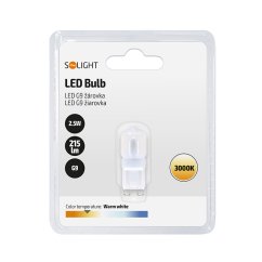 Solight LED žárovka G9, 2,5W, 3000K, 215lm