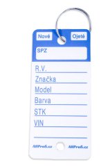 Modré PLUS plastové visačky na klíče 250ks - 434010011