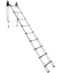 Teleskopický půdní žebřík, hliníkový, 2,7 m, 9 příček - AH51270