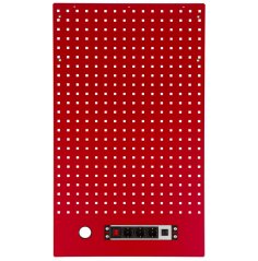 Děrovaná závěsná deska s el. zásuvkou 614,5x1052x24 mm PROFI RED - RWGB1324K