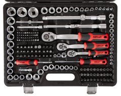 Profesionální gola sada 1/4", 3/8" a 1/2" s klíči, 220 ks