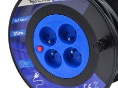 Prodlužovací kabel na bubnu, 25 m, 4 zásuvky - G17501
