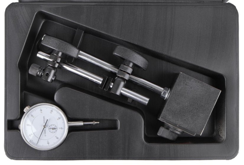 Číselníkový úchylkoměr s magnetickým stojanem, 0-10 mm - HT284702