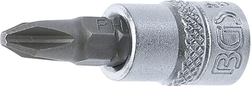 Nástrčná hlavice s bitem KŘÍŽOVÁ 1/4" PH2, BGS - B2488
