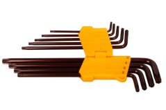 Sada klíčů TORX s otvorem 9 ks, extra dlouhé - HT260519