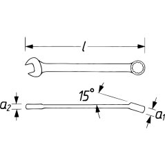 Očkoplochý klíč, SW 10 mm - V4473N-10