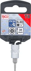 Nástrčná hlavice s bitem TORX 1/4" T8, BGS - B2356
