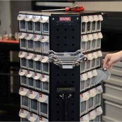 Otočný kovový dílenský organizér s 144 zásuvkami - RFO-8144
