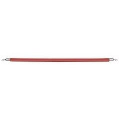 Sametové lano červené 150cm karabiny stříbrné - PSR0003