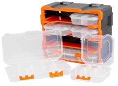 Plastový organizér, 6 uzavíratelných boxů - TC320672