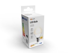 Solight LED žárovka, miniglobe, 4W, E14, 3000K, 340lm, bílé provedení