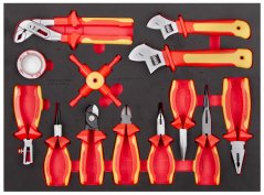 Dílenský vozík s VDE nářadím pro elektrikáře, profi sada 86 ks - H14019VDE