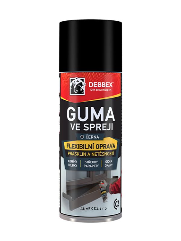 Guma ve spreji DEBBEX - ČERNÁ - 400 ml