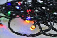 Solight LED venkovní vánoční řetěz, 300 LED, 30m, přívod 5m, 8 funkcí, časovač, IP44, vícebarevný