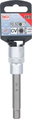Nástrčná hlavice s bitem HEX 1/2" 9 mm, prodloužená, BGS - B4268