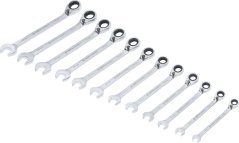 Sada očkoplochých ráčnových klíčů, 8 - 19 mm, 12 ks - BGS 30008