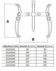 Dvouramenný stahovák 100 mm - G1233242