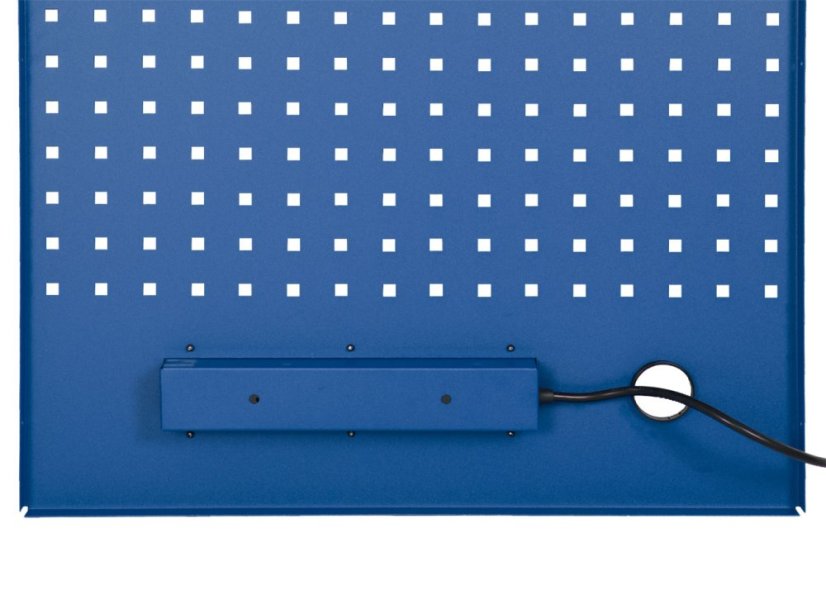 Děrovaná závěsná deska s el. zásuvkou PROFI BLUE - MWGB1324Q