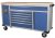 Pojízdný pracovní stůl, 7 zásuvek, modrý - MTGC1372