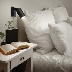 Solight nástěnná lampička CELE, 1x GU10, černá