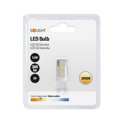 Solight LED žárovka G9, 3,5W, 3000K, 300lm