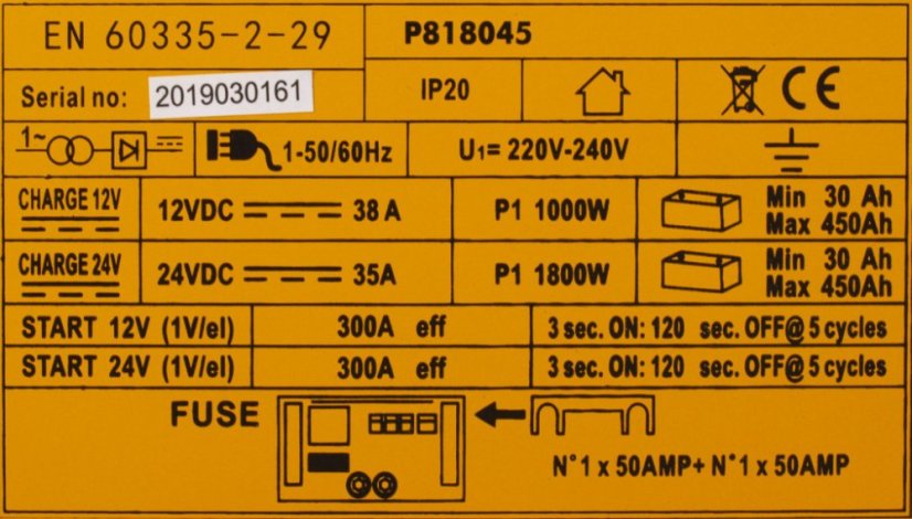 Nabíječka autobaterií 12/24 V - HTP818045