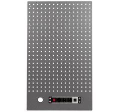 Děrovaná závěsná deska s el. zásuvkou 614,5x1052x24 mm PROFI - WGB1324K