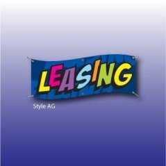 Vlajka s nápisem LEASING - 125270064