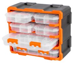 Plastový organizér, 6 uzavíratelných boxů - TC320672
