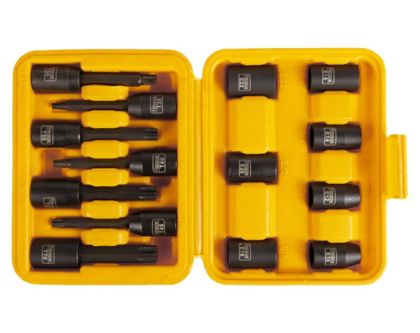 Sada nástrčných klíčů Torx, 1/2", 14 ks - HT206203