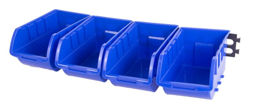 Závěsná plastová lišta se 4 plastovými boxy - MW8711