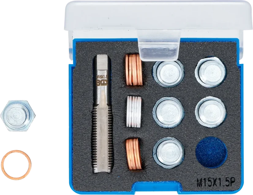 Sada pro opravu závitů olejových van M15 x 1,5 mm, BGS - B157