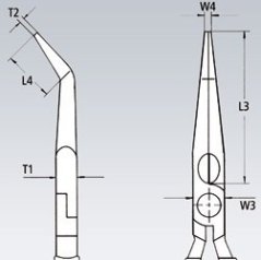 Půlkulaté kleště s břity 200 mm  - 2622200