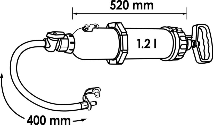 Ruční plnička převodovek, objem 1,2 l, Vigor - V4368
